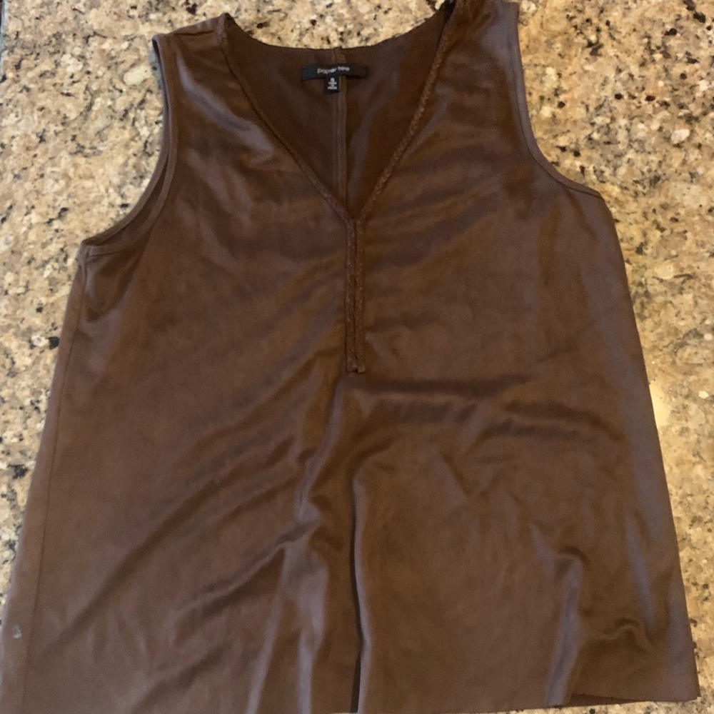 Faux Suede Top